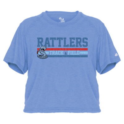 Ladies Triblend Crop Tee - Rattlers Thumbnail